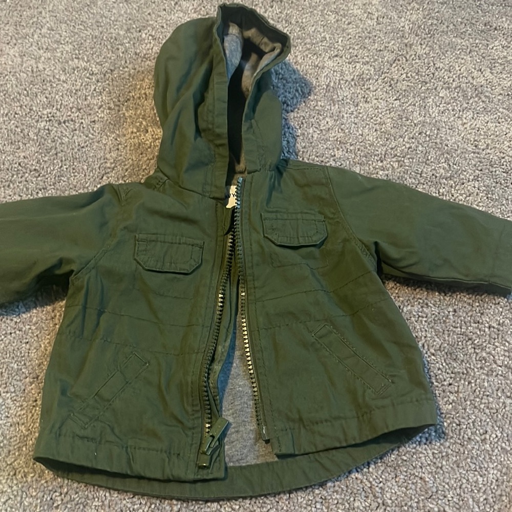 Army green infant jacket